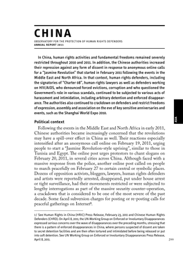 Political Context Following the Events in the Middle East