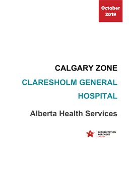 Fall 2019 Survey Results Report Claresholm General Hospital