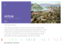 AKSUM Ancient East African Empire