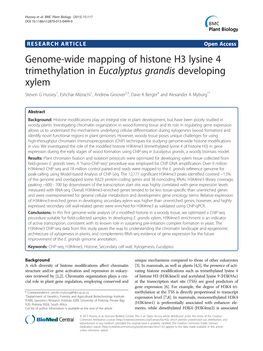 Genome-Wide Mapping of Histone H3 Lysine 4