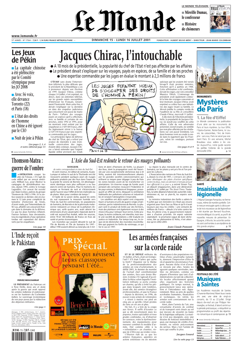 LE MONDE/PAGES<UNE>