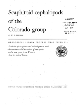 Scaphitoid Cephalopods of the Colorado Group and Equivalent Rocks, by Localities