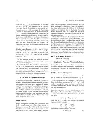 IV.5 Arithmetic Geometry Jordan S