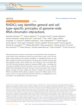 Specific Principles of Genome-Wide RNA-Chromatin Interactions