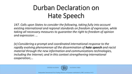 Durban Declaration on Hate Speech