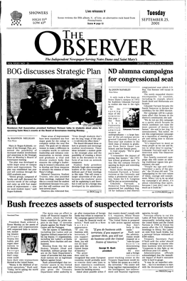 THE Bush Freezes Assets of Suspected Terrorists