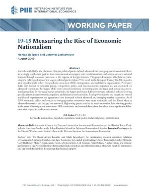 Working Paper 19-15 Measuring the Rise of Economic Nationalism