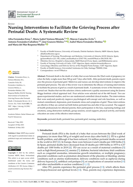 Nursing Interventions to Facilitate the Grieving Process After Perinatal Death: a Systematic Review