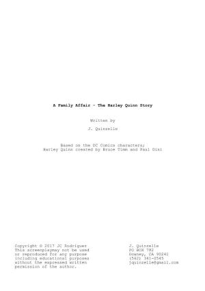 A Family Affair - the Harley Quinn Story