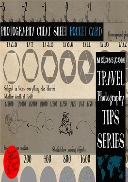 Photography Cheat Sheet Pocket Card Your Travel Reference