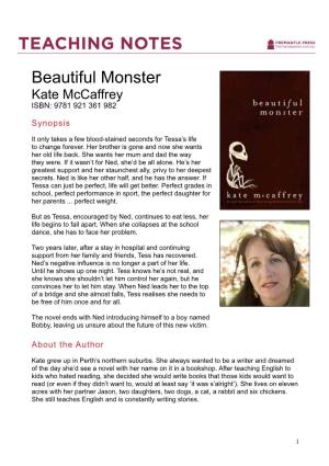 Beautiful Monster Kate Mccaffrey ISBN: 9781 921 361 982