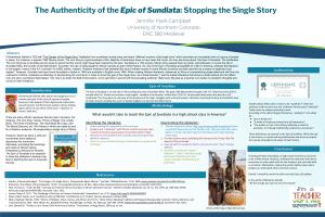 876 the Authenticity of the Epic of Sundiata: Stopping the Single Story