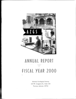 Annual Report, Fiscal Year 2000, Arizona Geological Survey