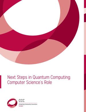Next Steps in Quantum Computing: Computer Science's Role