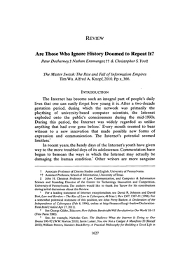 Are Those Who Ignore History Doomed to Repeat It? (Reviewing The
