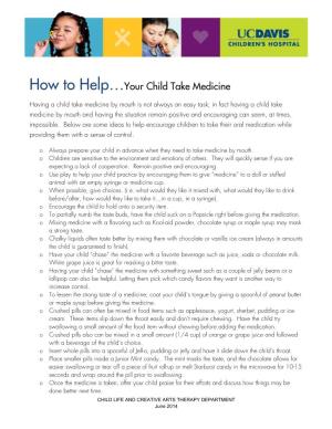 How to Help…Your Child Take Medicine