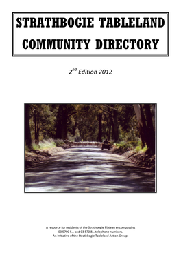 Strathbogie Tableland Community Directory