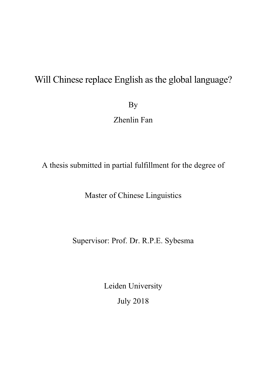 Will Chinese Replace English As the Global Language?