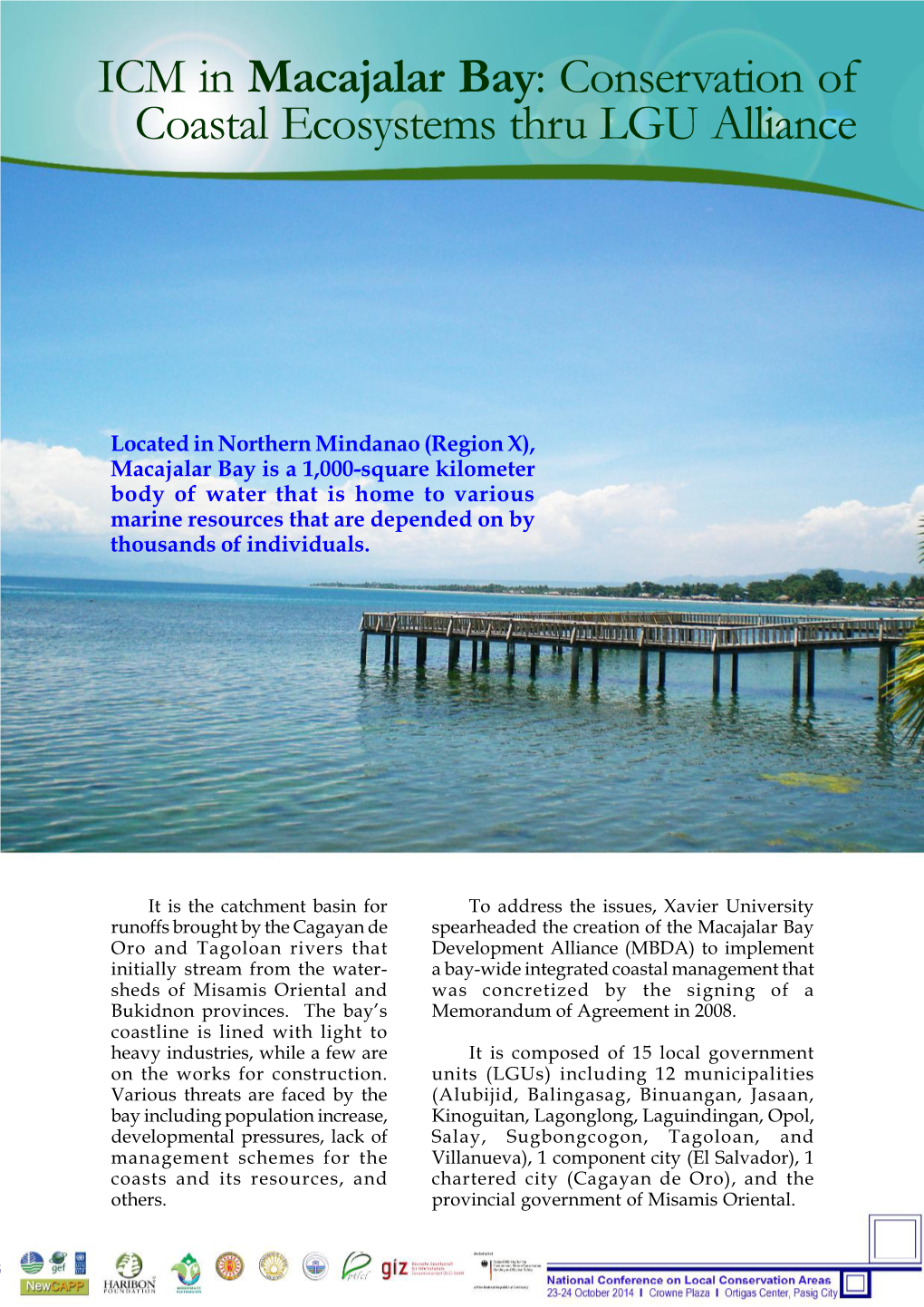 ICM in Macajalar Bay: Conservation of Coastal Ecosystems Thru LGU Alliance