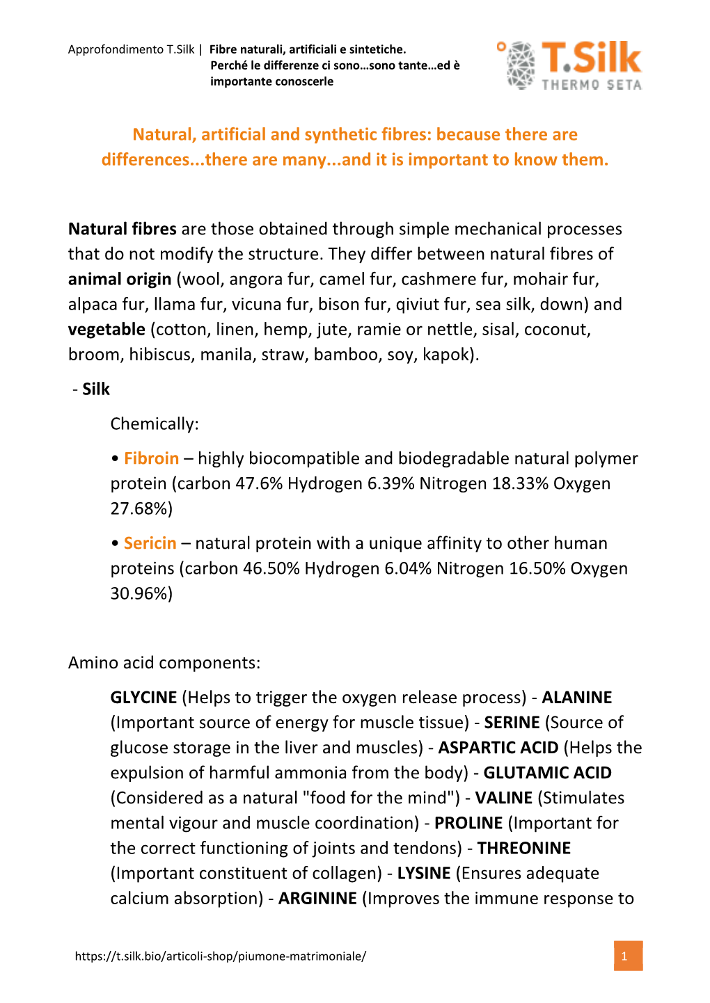 Natural, Artificial and Synthetic Fibres: Because There Are Differences...There Are Many...And It Is Important to Know Them