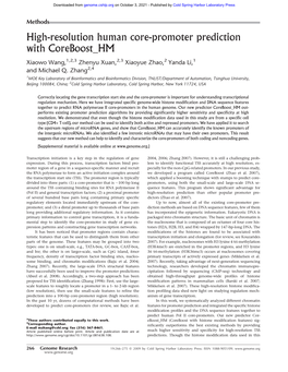 High-Resolution Human Core-Promoter Prediction with Coreboost HM