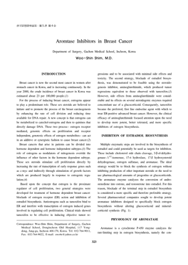 Aromtase Inhibitors in Breast Cancer