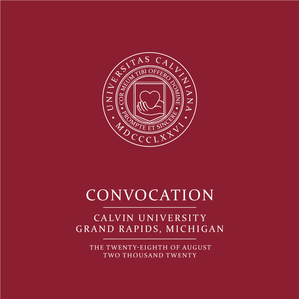 2020 Convocation Program