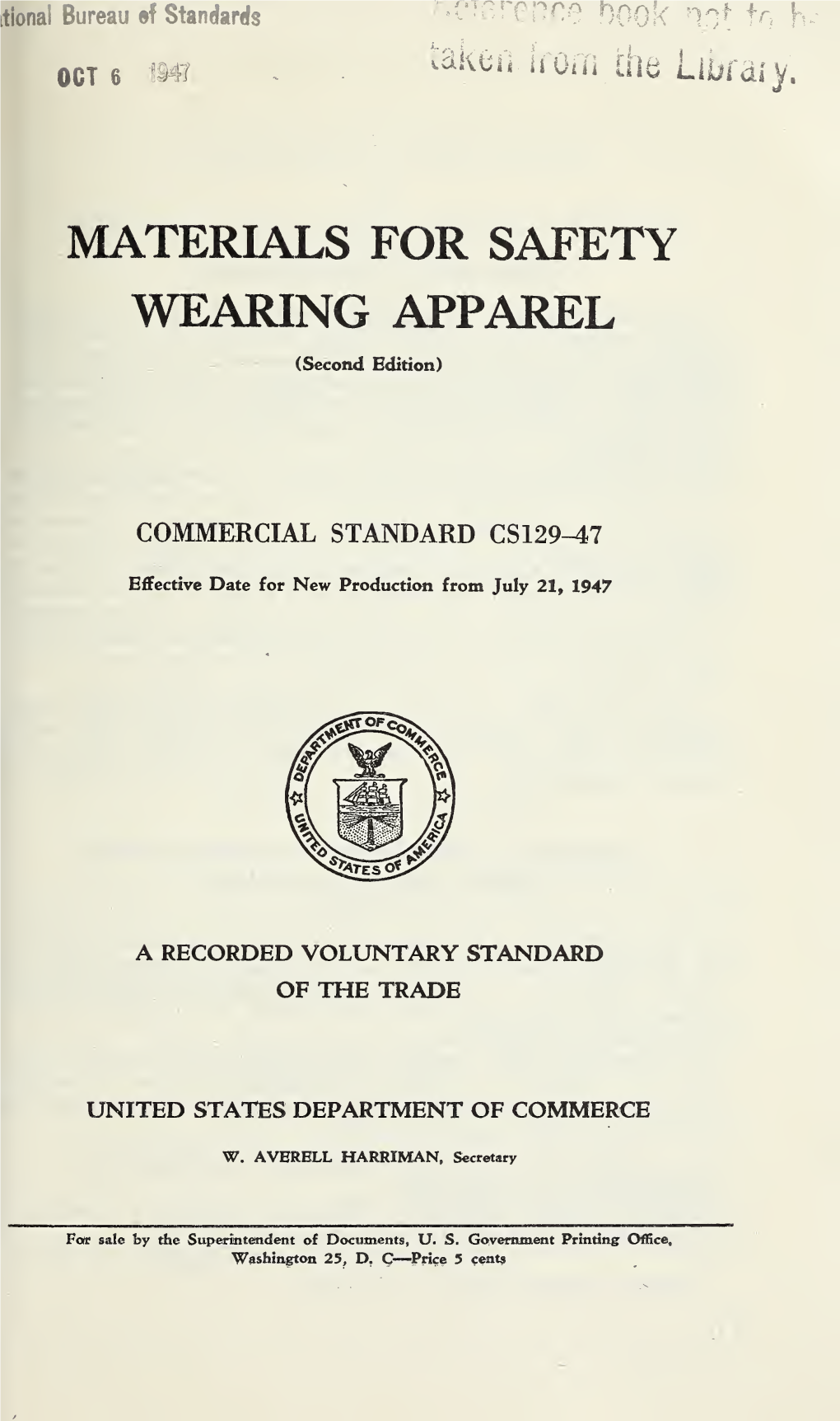 Materials for Safety Wearing Apparel