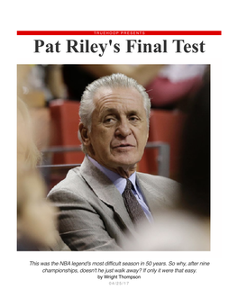 Pat Riley's Final Test