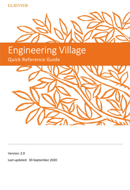 Engineering Village Quick Reference Guide