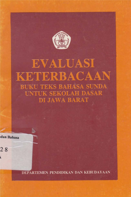 Keterbacaan Buku Teks Bahasa Sunda Untuk Sekolah Dasar Di Jawa Barat Kata Pengantar Kepala Pusat Pembinaan Dan Pengembangan Bahasa