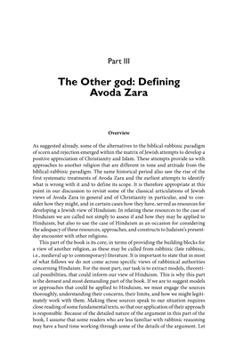 The Other God : Defining Avoda Zara