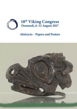 18Th Viking Congress Denmark, 6–12 August 2017