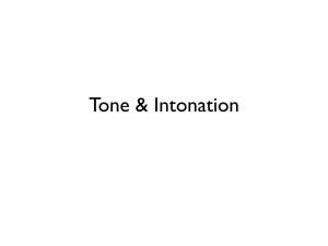 Tone & Intonation