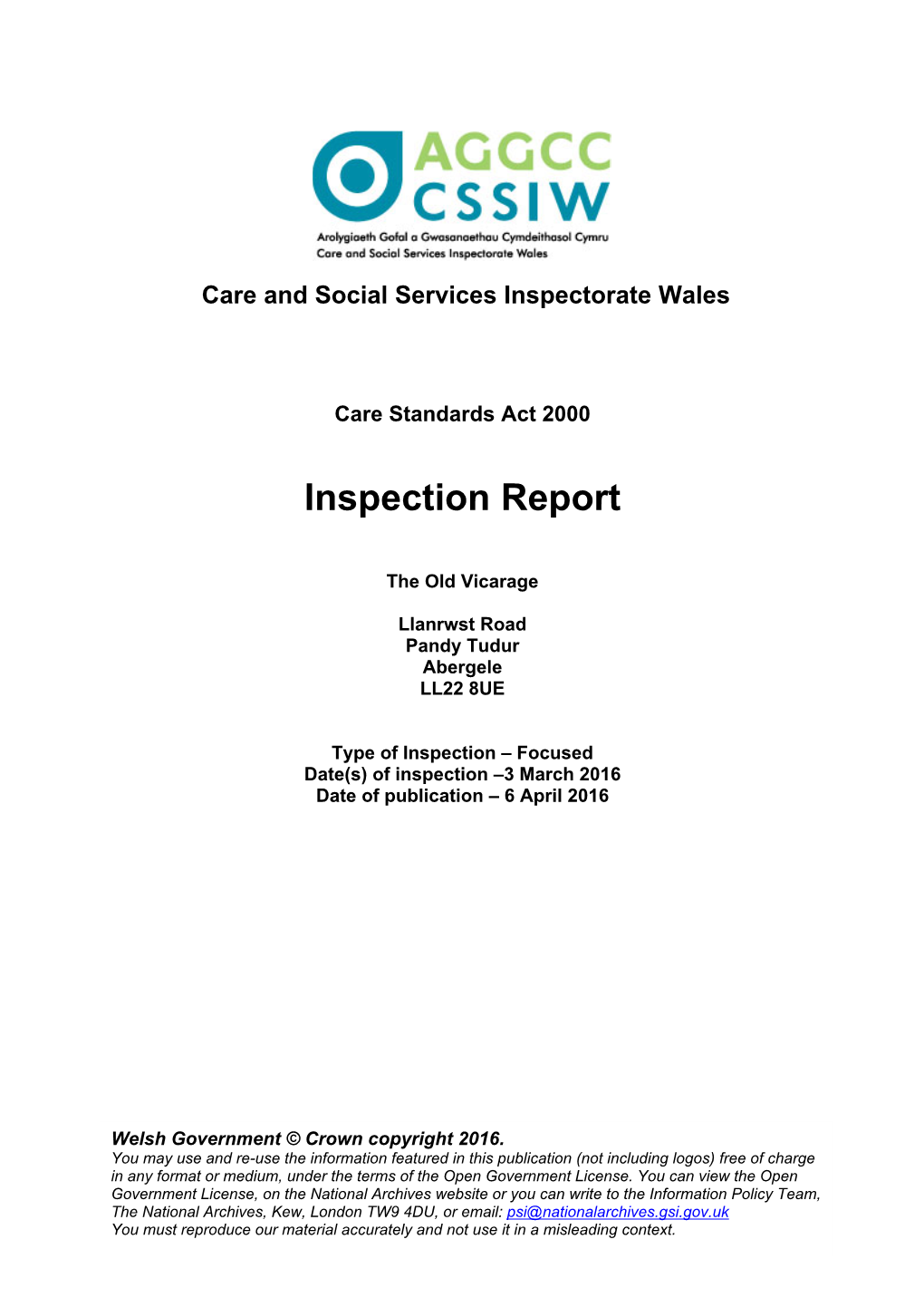 Care and Social Services Inspectorate Wales