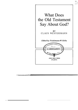 What Does the Old Testament Say About God?