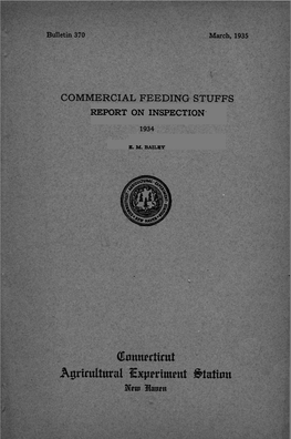 Commercial Feeding Stuffs. Report on Inspection 1934