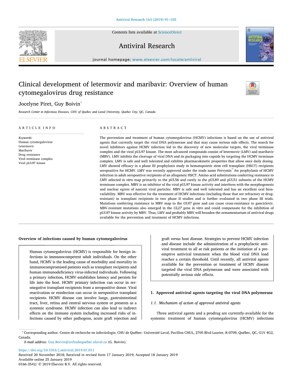 Clinical Development of Letermovir and Maribavir Overview of Human