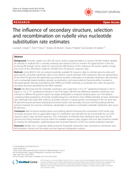 The Influence of Secondary Structure, Selection and Recombination On