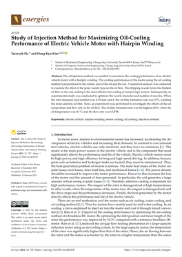 Study of Injection Method for Maximizing Oil-Cooling Performance of Electric Vehicle Motor with Hairpin Winding