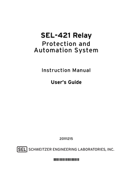 SEL-421 Relay Protection and Automation System