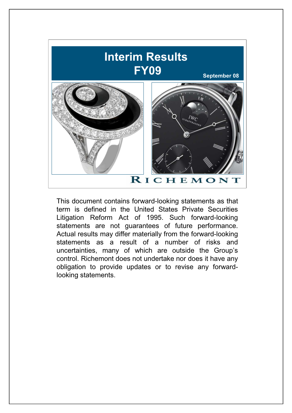 Interim Results Presentation