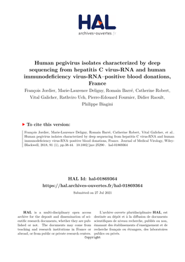 Human Pegivirus Isolates Characterized by Deep Sequencing