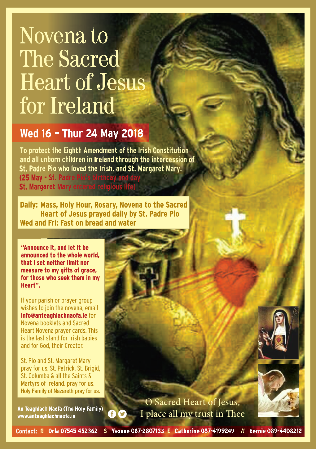 Novena to the Sacred Heart of Jesus for Ireland He Th No for He