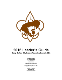 2016 Leader's Guide