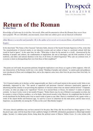 Return of the Roman by Allan Massie