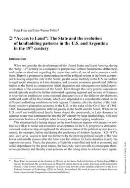 “Access to Land”: the State and the Evolution of Landholding Patterns in the U.S