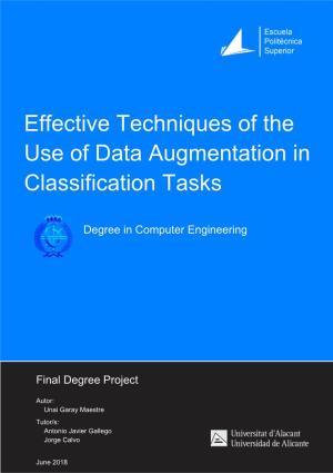 Effective Techniques of the Use of Data Augmentation in Classification