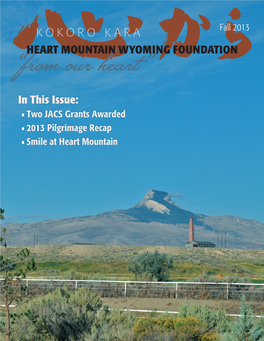 KOKORO KARA Fall 2013 HEART MOUNTAIN WYOMING FOUNDATION
