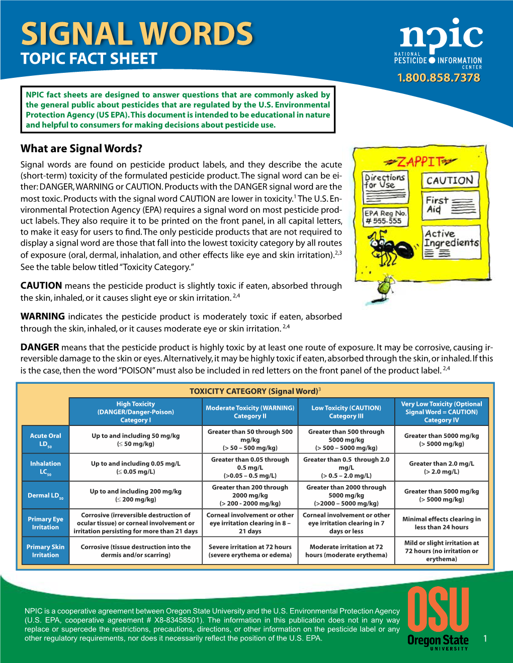 Signal Words Topic Fact Sheet